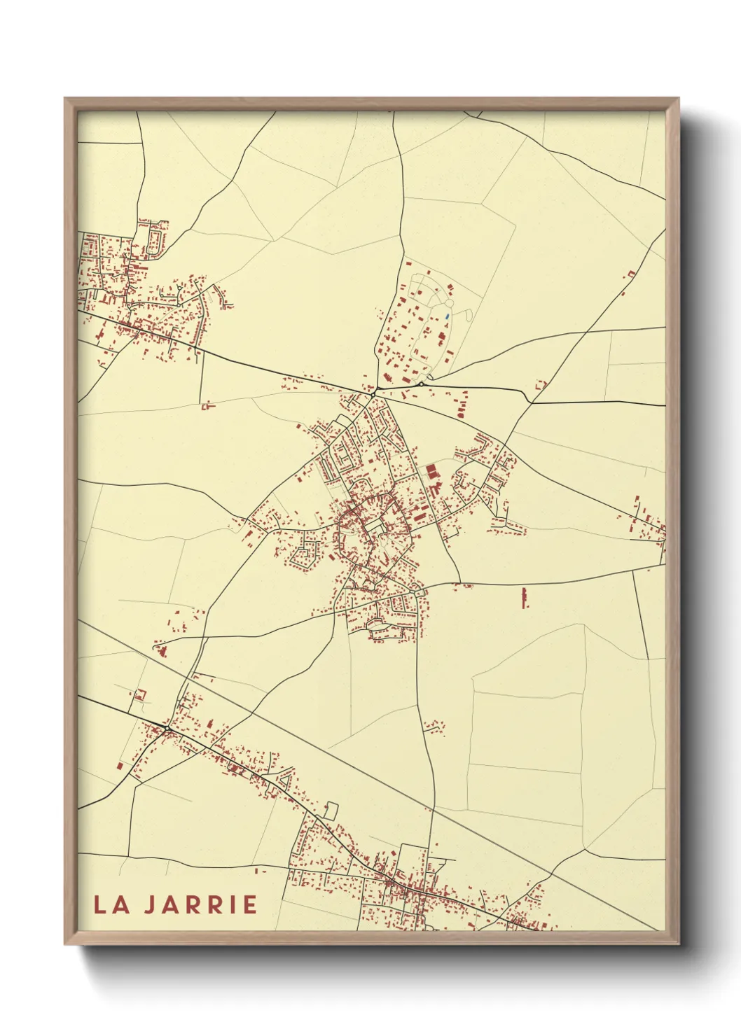Une affiche de carte sur La Jarrie