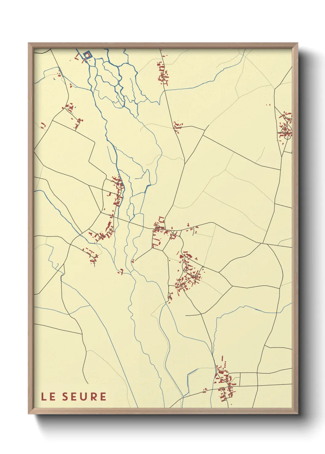 Une affiche de carte sur Le Seure