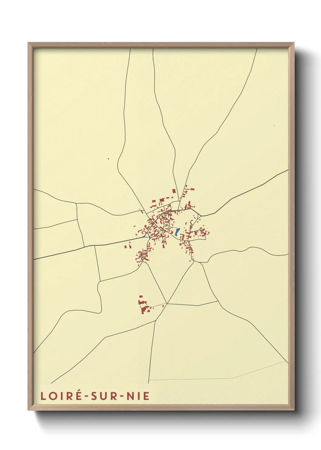 Une affiche de carte sur Loiré-sur-Nie
