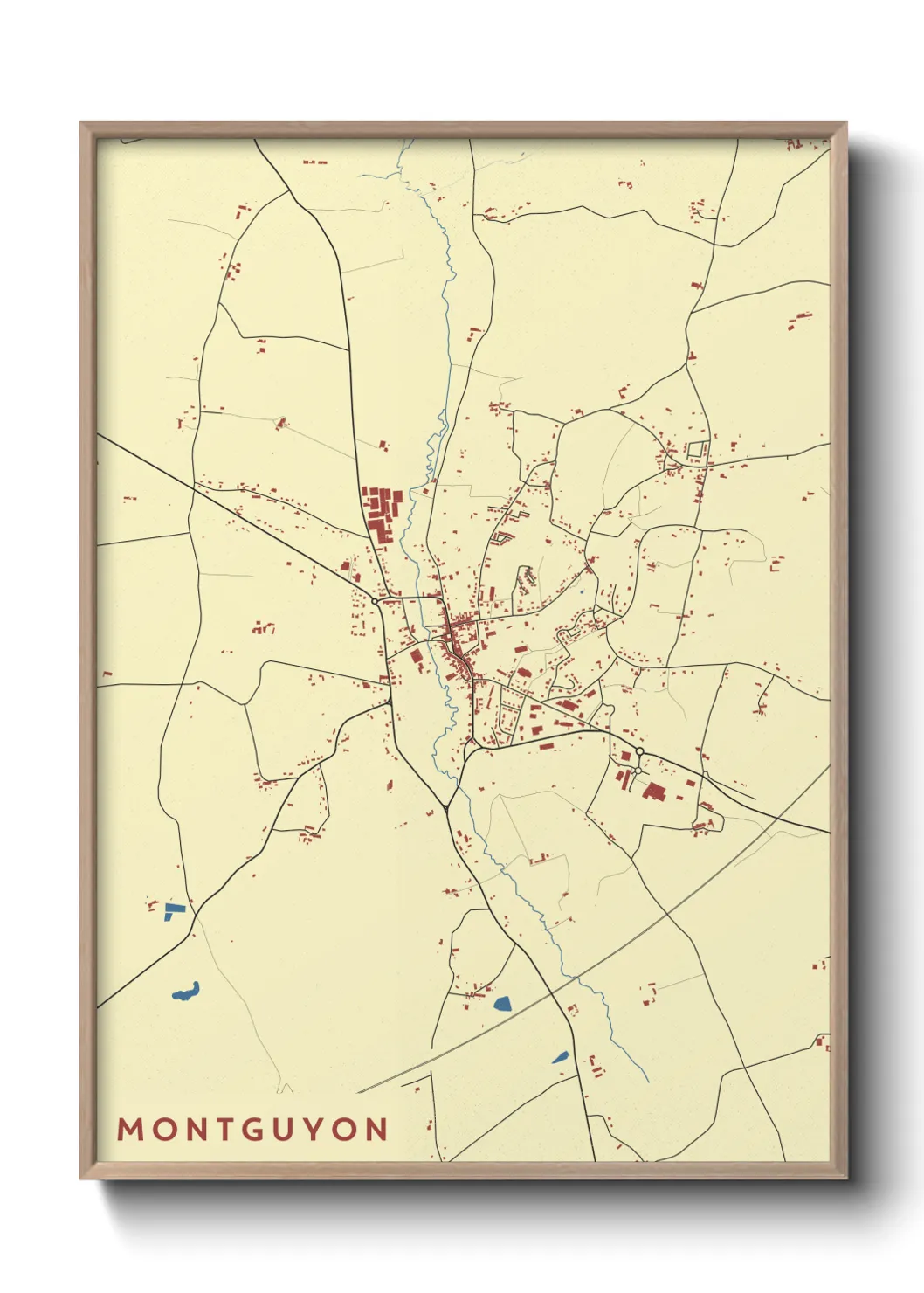 Une affiche de carte sur Montguyon