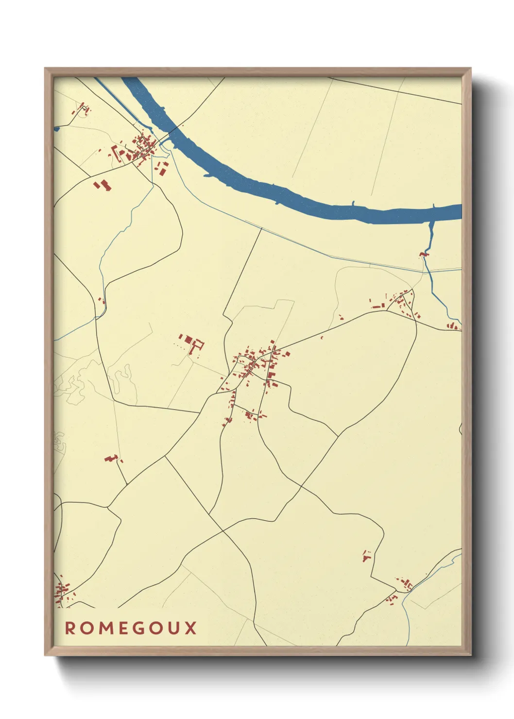 Une affiche de carte sur Romegoux