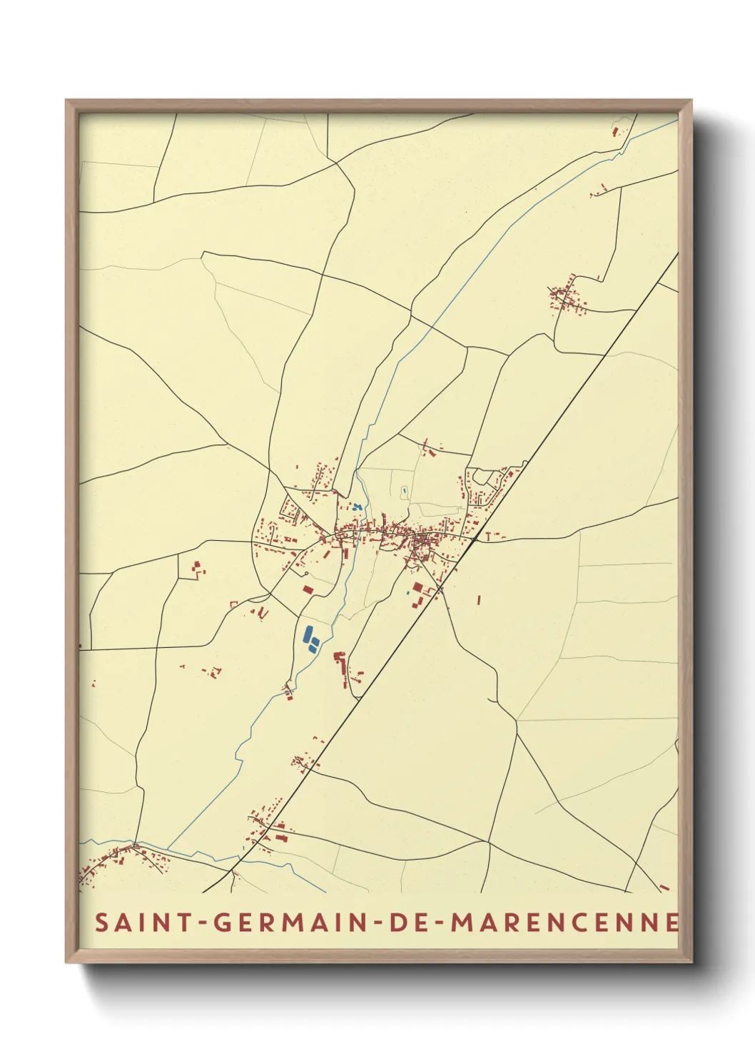 Un poster carteSaint-Germain-de-Marencennes