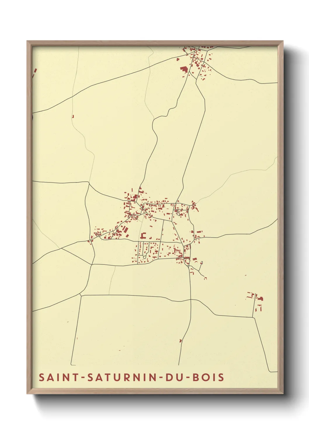 Un poster carteSaint-Saturnin-du-Bois