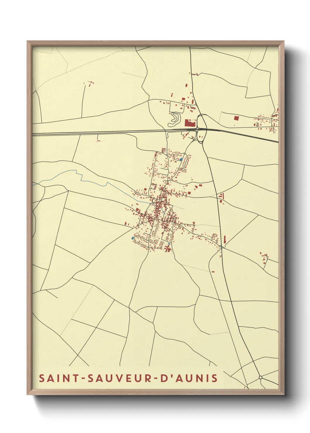 Une affiche de carte sur Saint-Sauveur-d'Aunis
