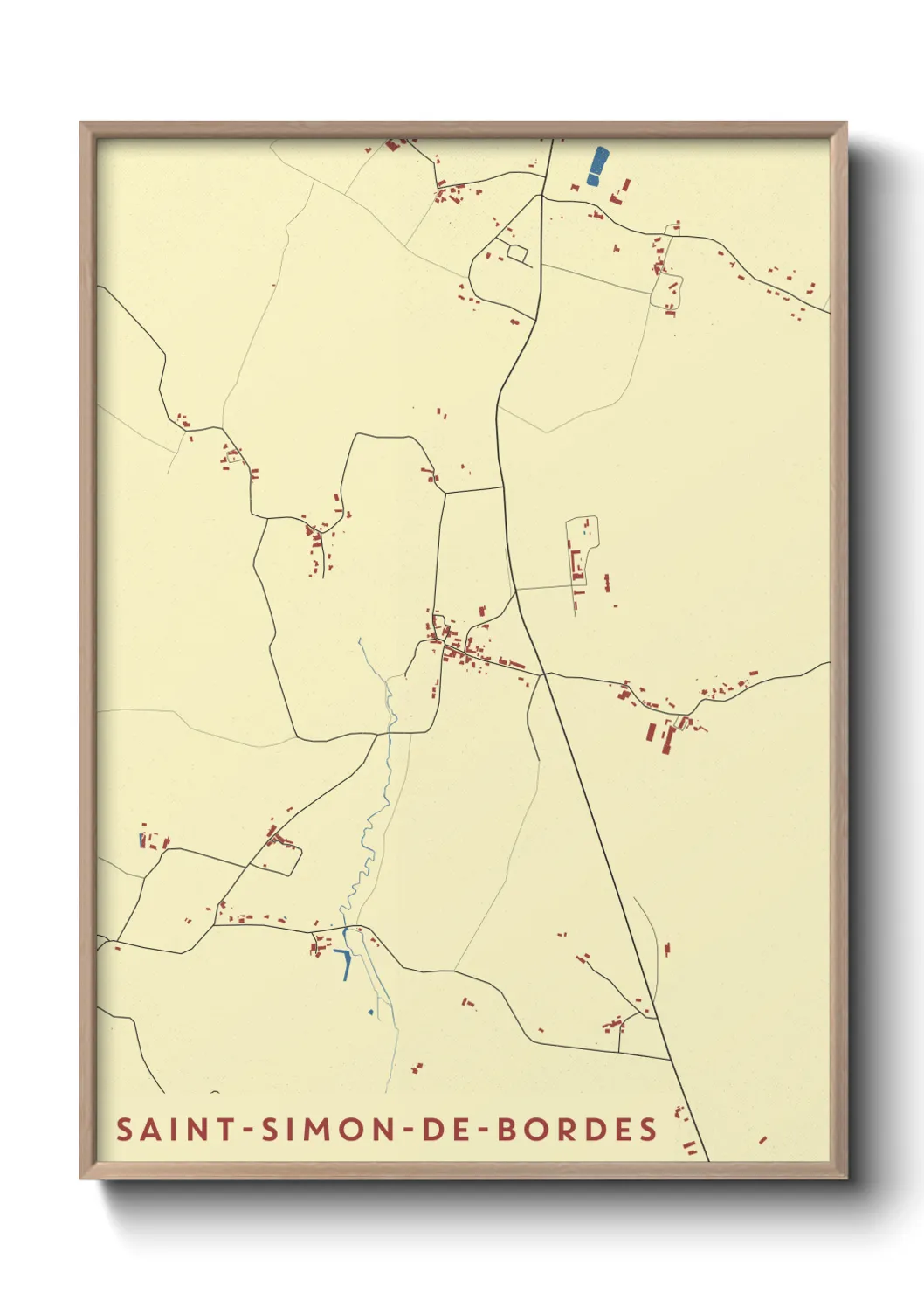 Un poster carteSaint-Simon-de-Bordes