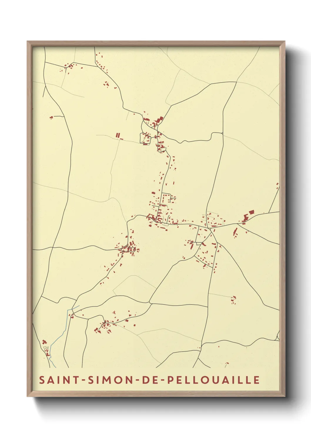 Un poster carteSaint-Simon-de-Pellouaille