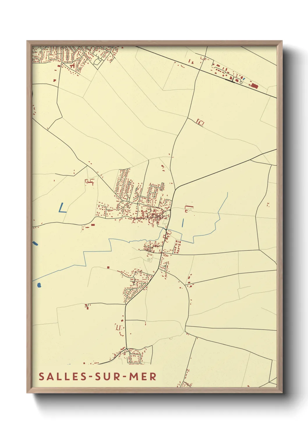 Un poster carteSalles-sur-Mer
