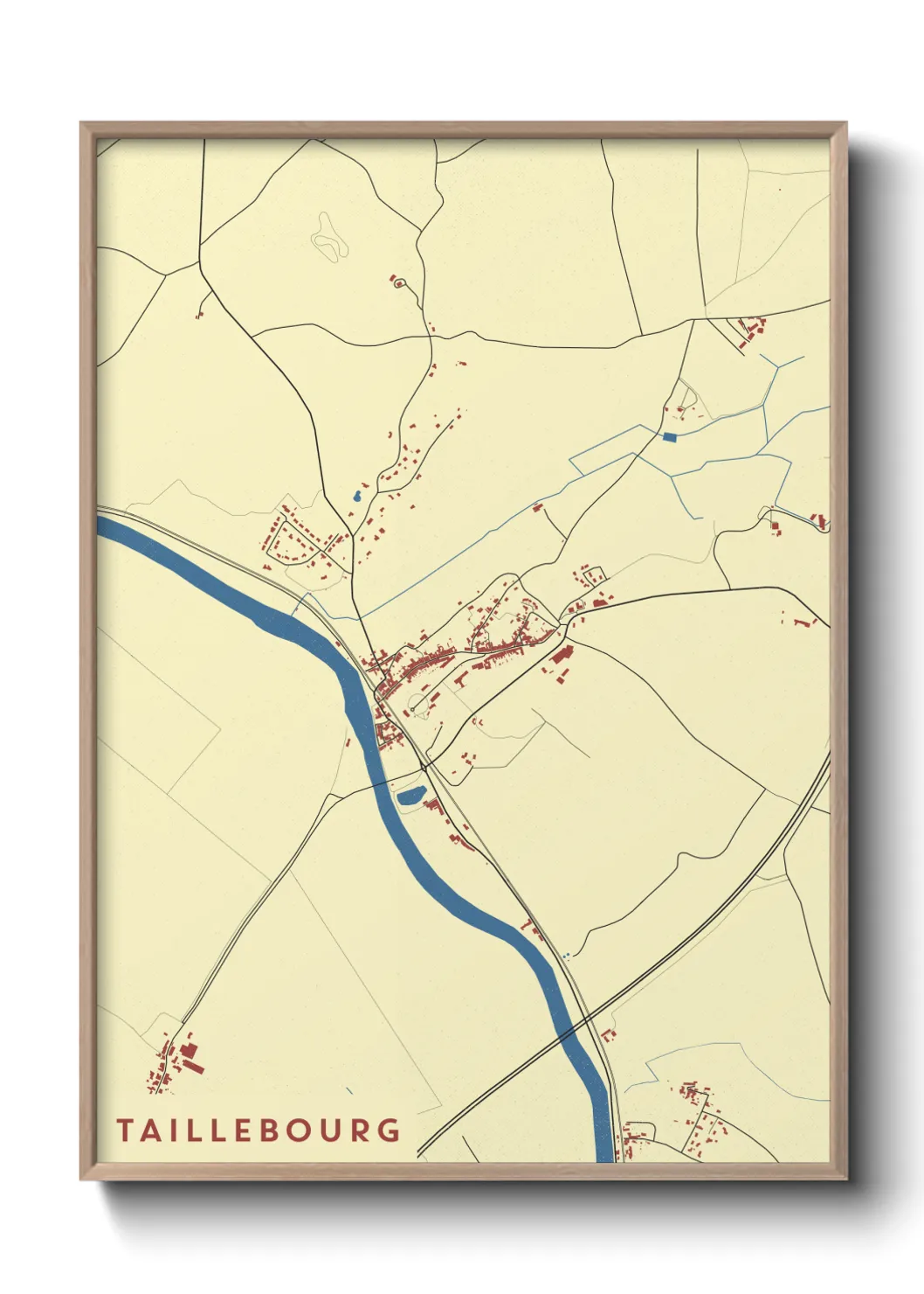 Une affiche de carte sur Taillebourg