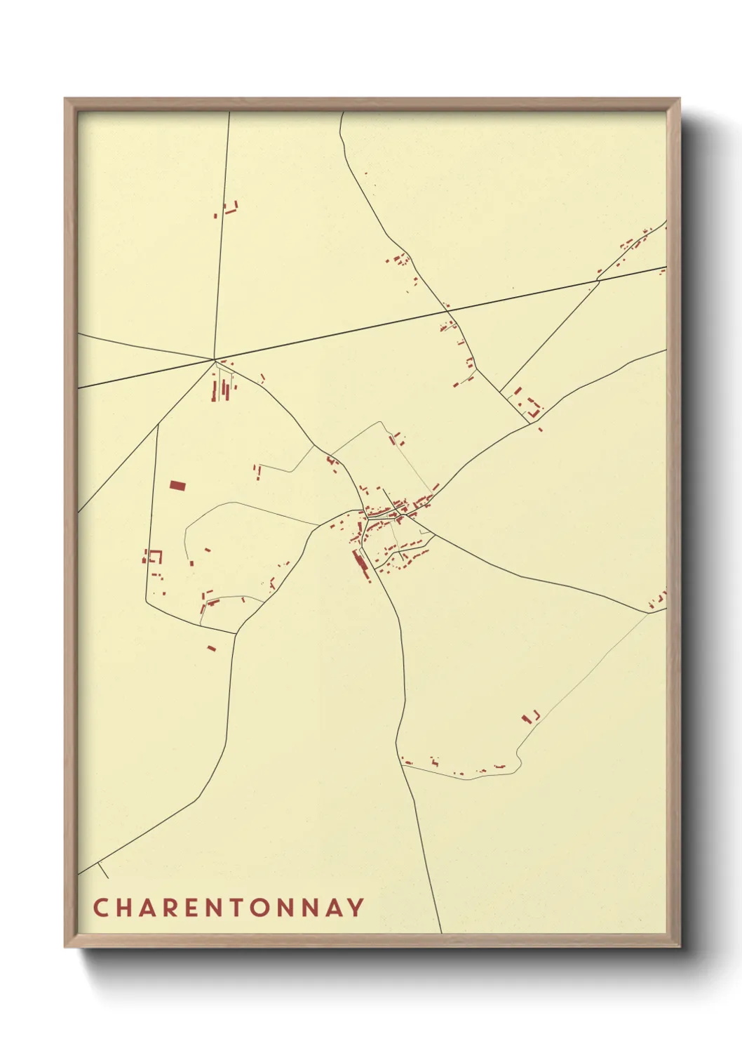 Une affiche de carte sur Charentonnay
