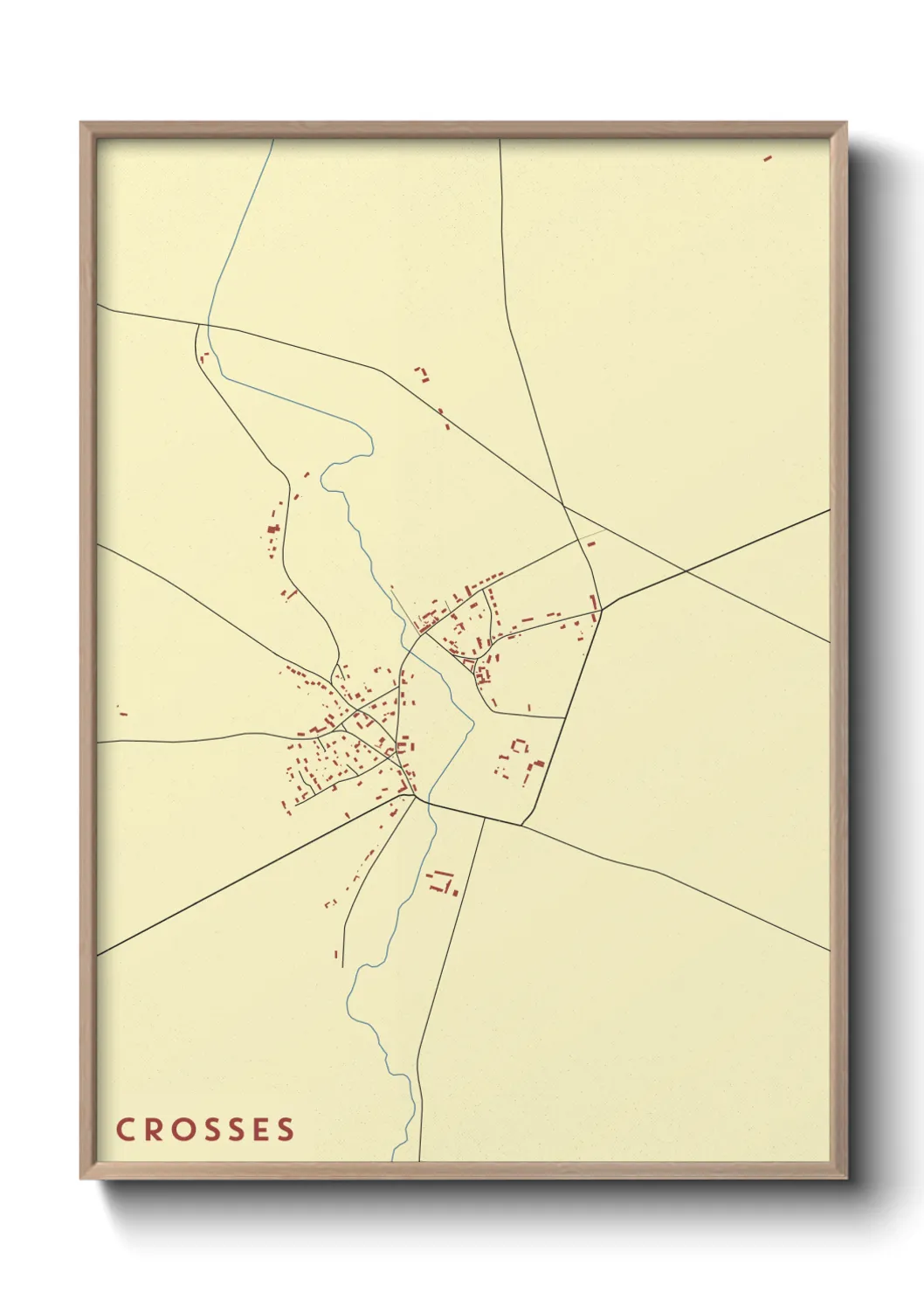 Une affiche de carte sur Crosses