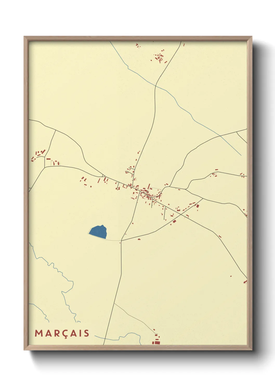 Une affiche de carte sur Marçais