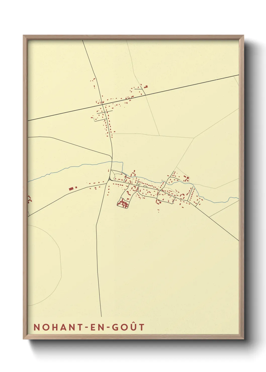 Une affiche de carte sur Nohant-en-Goût