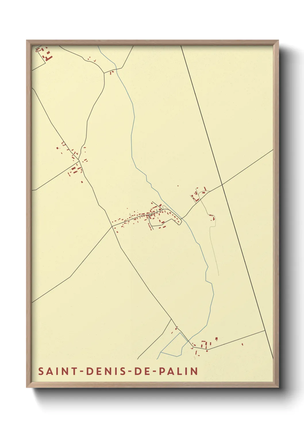 Un poster carteSaint-Denis-de-Palin