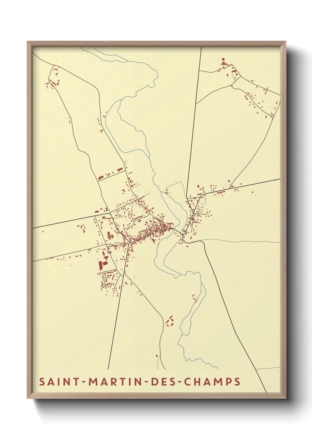 Un poster carteSaint-Martin-des-Champs