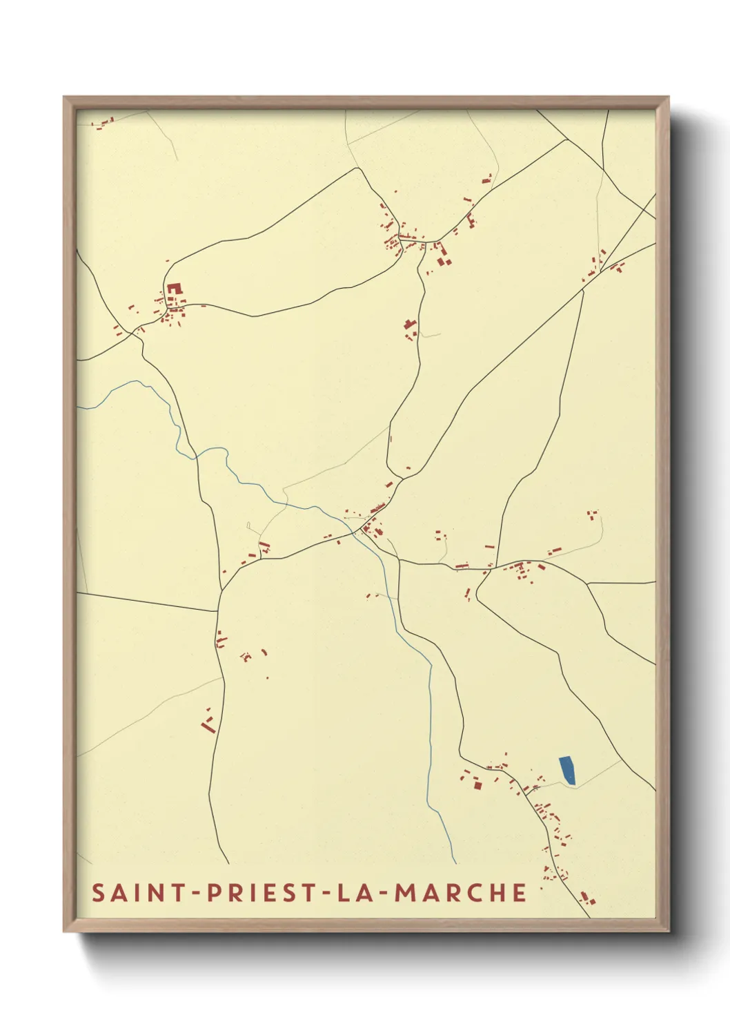 Un poster carteSaint-Priest-la-Marche