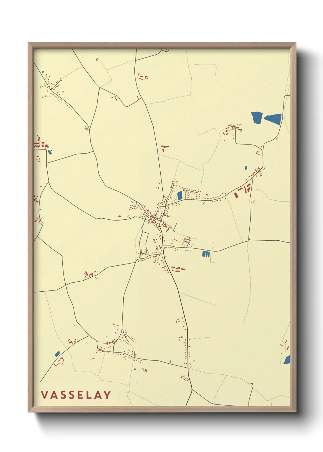 Une affiche de carte sur Vasselay