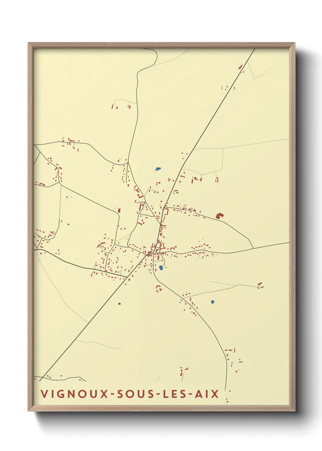 Un poster carteVignoux-sous-les-Aix