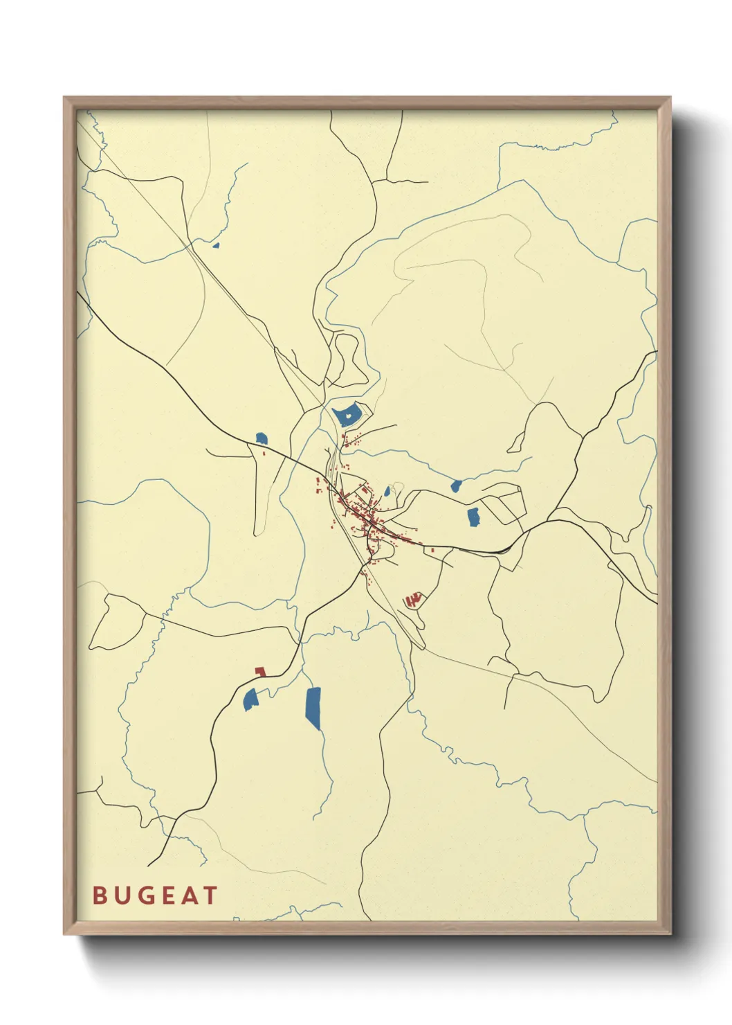 Une affiche de carte sur Bugeat