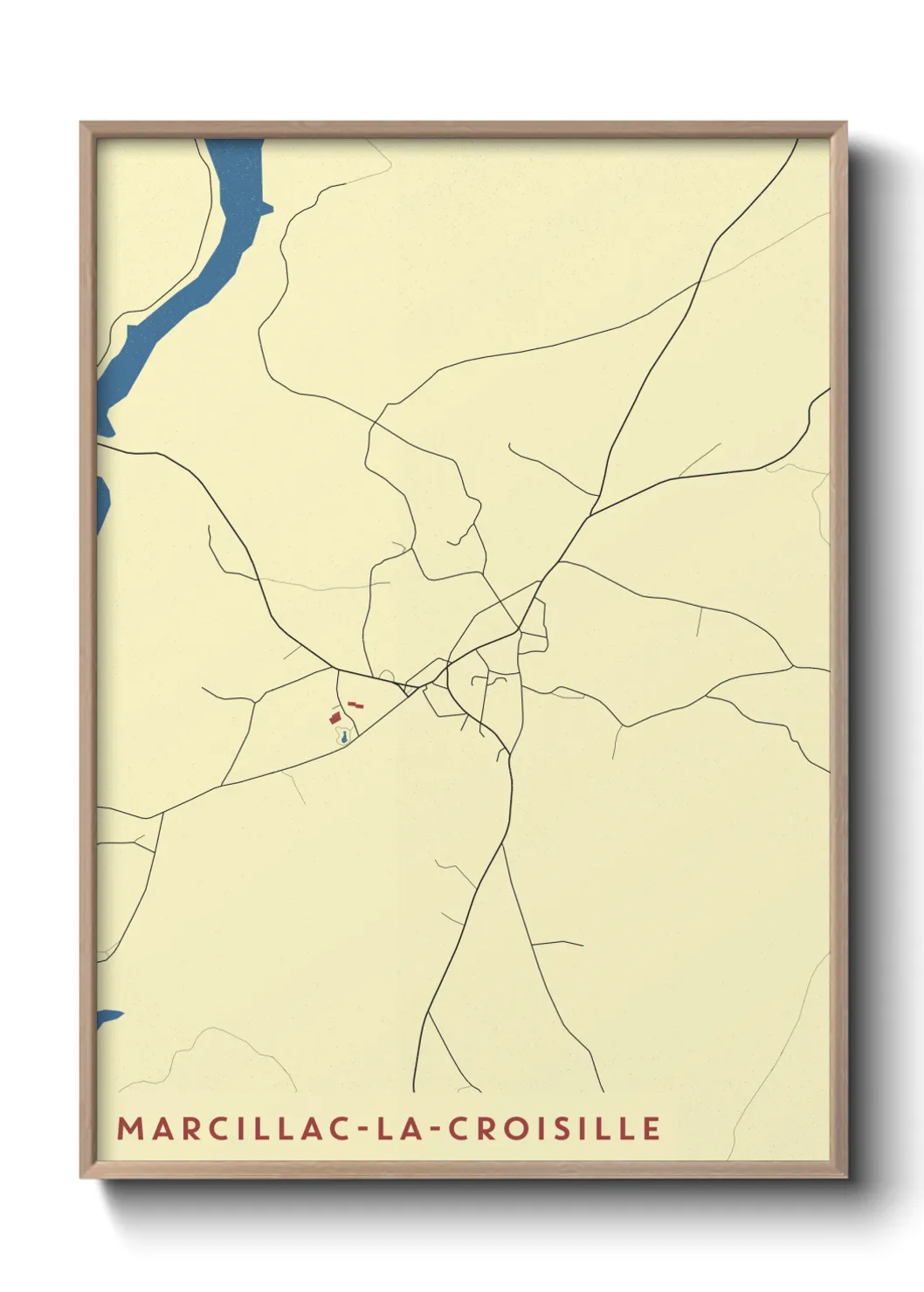 Une affiche de carte sur Marcillac-la-Croisille