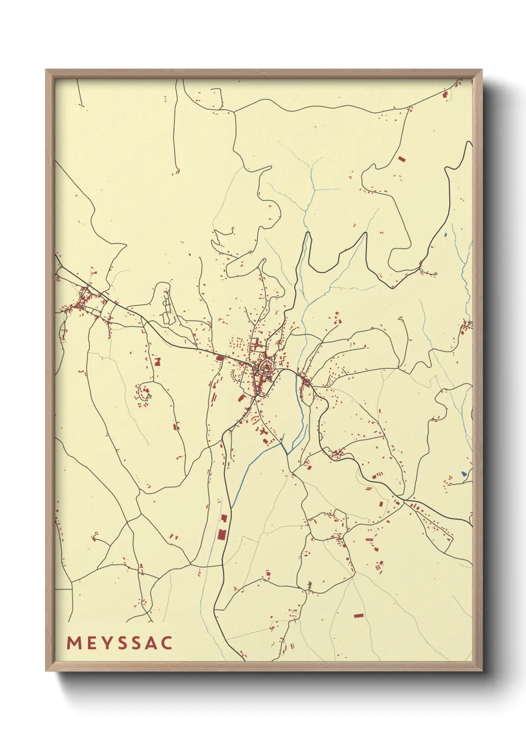 Une affiche de carte sur Meyssac