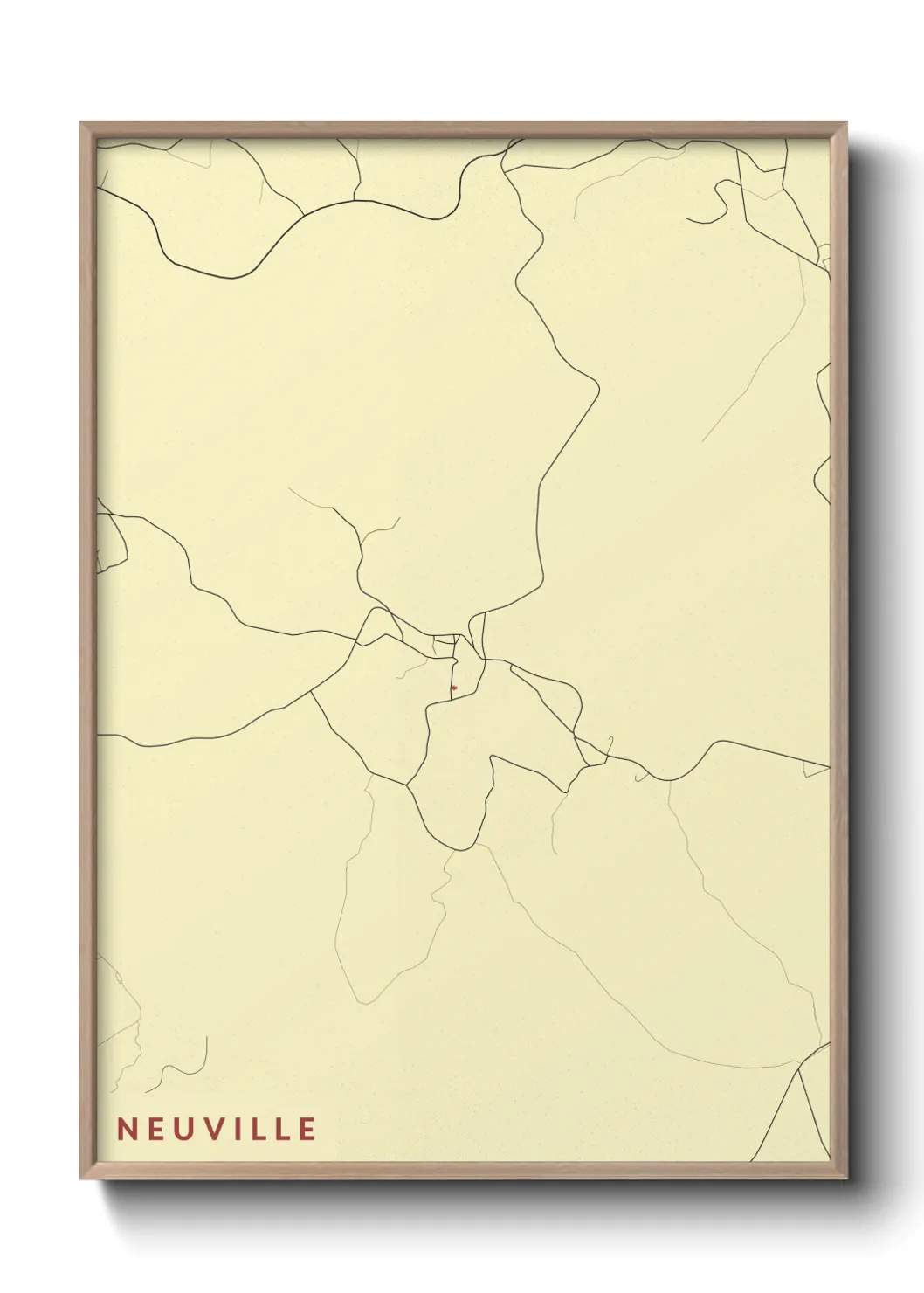 Une affiche de carte sur Neuville