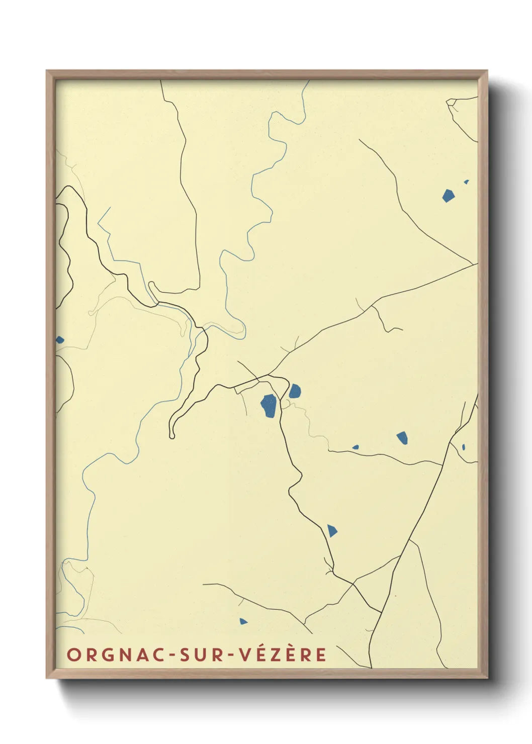 Un poster carteOrgnac-sur-Vézère