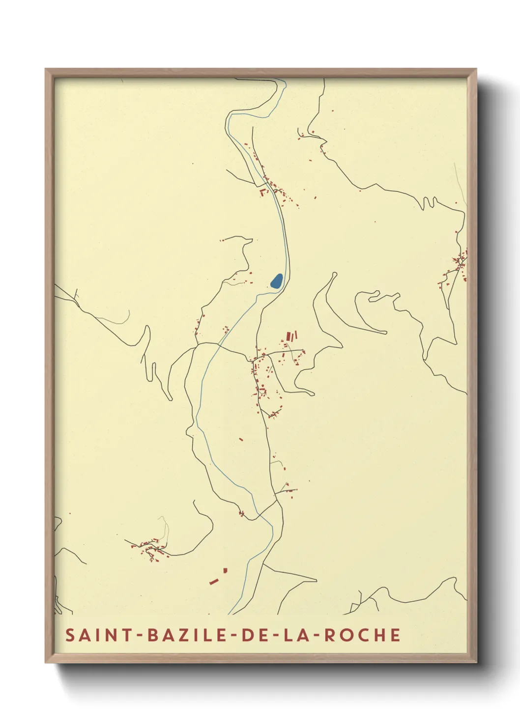 Un poster carteSaint-Bazile-de-la-Roche