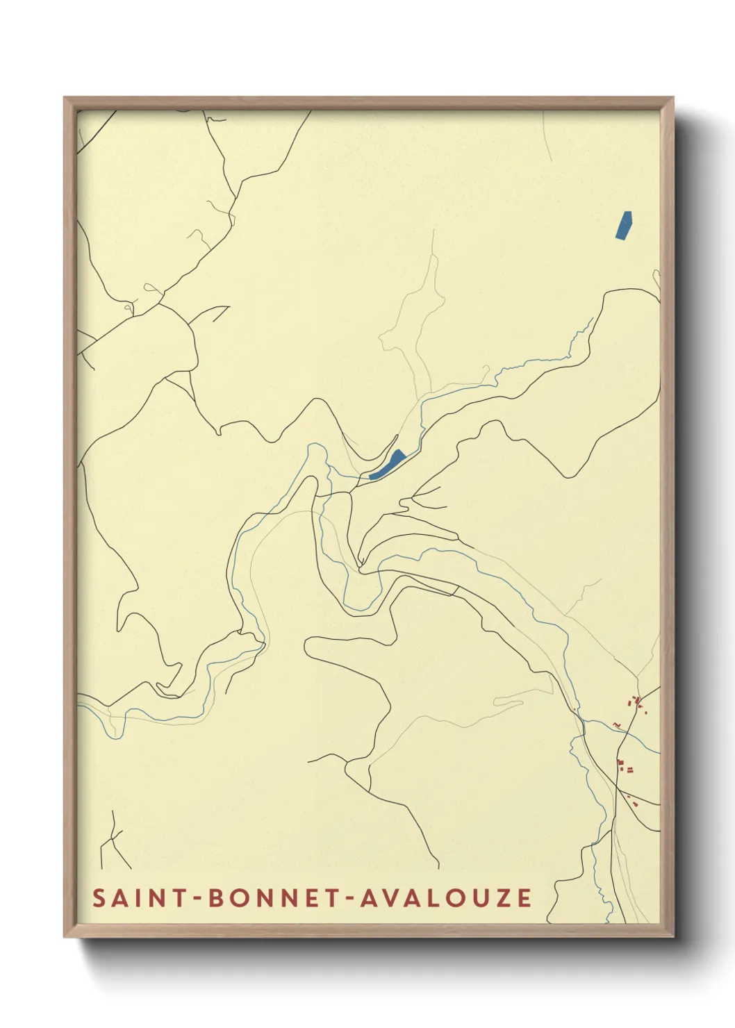 Un poster carteSaint-Bonnet-Avalouze