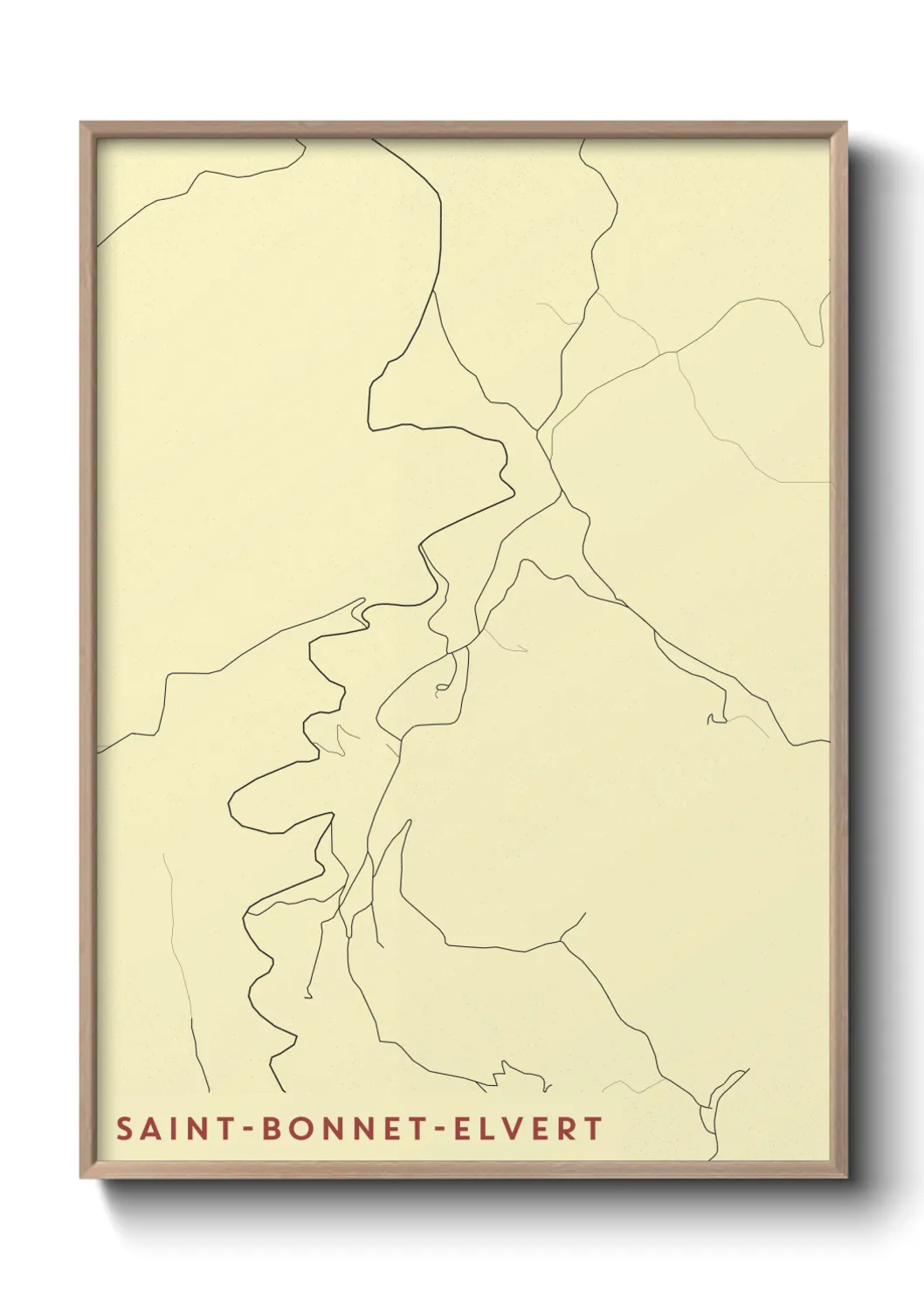 Un poster carteSaint-Bonnet-Elvert