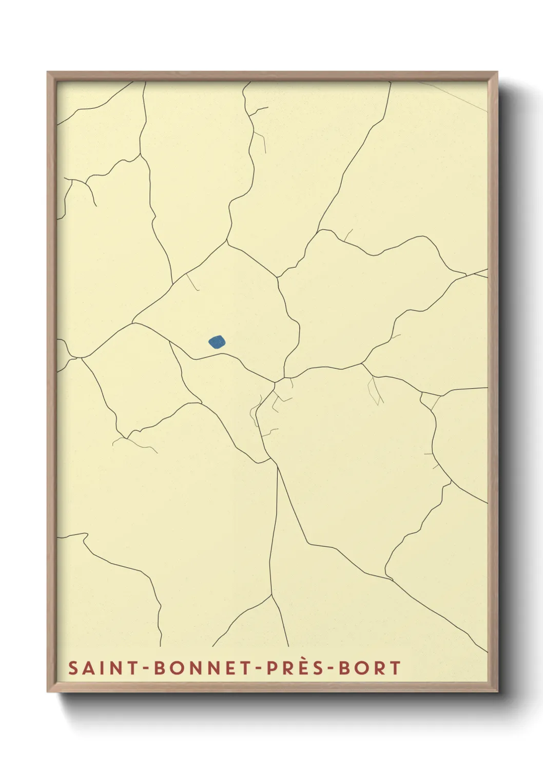 Une affiche de carte sur Saint-Bonnet-près-Bort