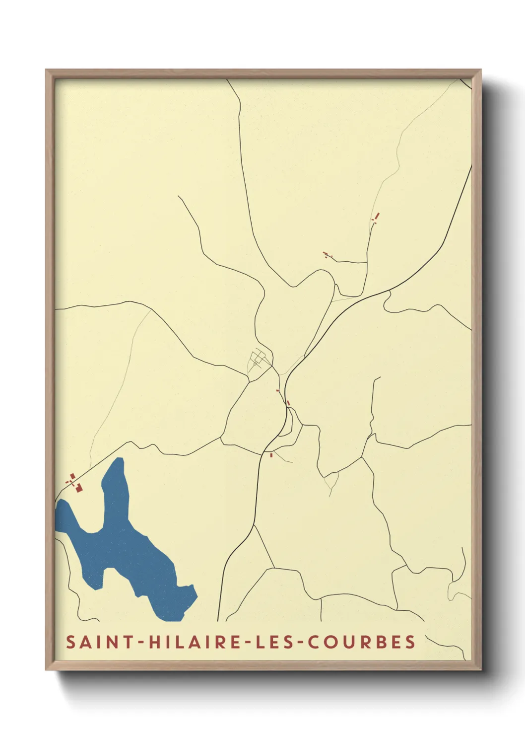 Un poster carteSaint-Hilaire-les-Courbes