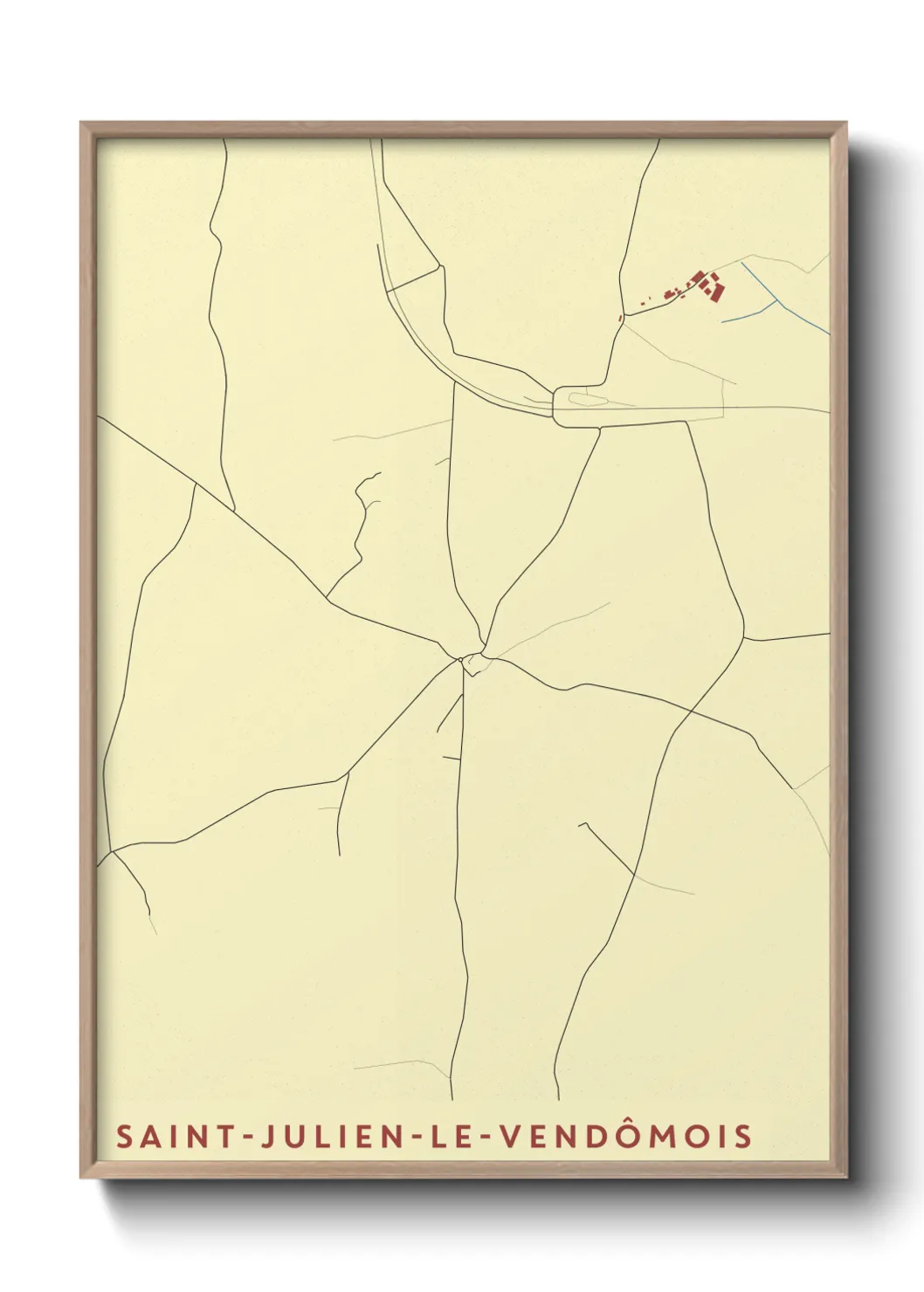 Un poster carteSaint-Julien-le-Vendômois