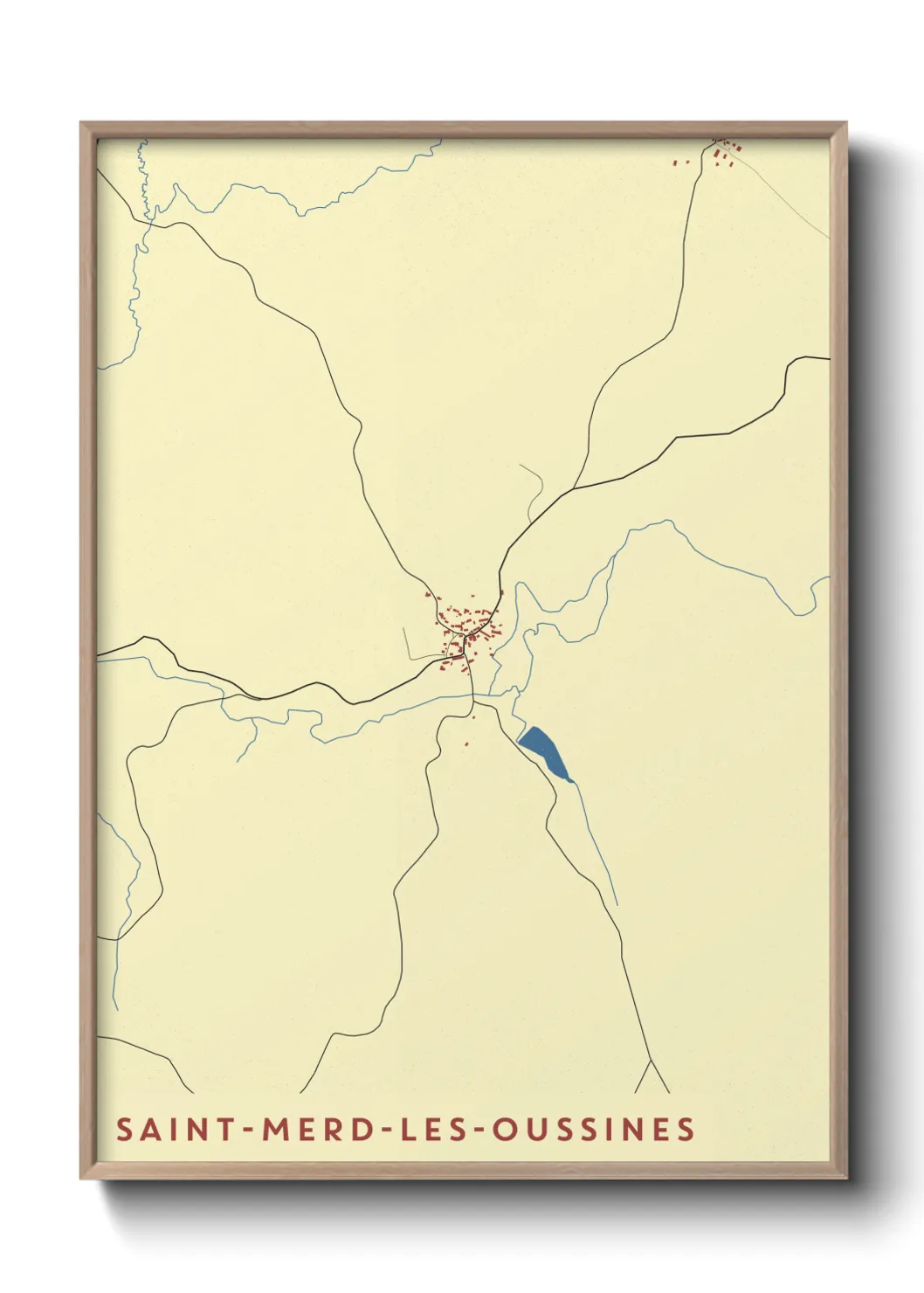 Un poster carteSaint-Merd-les-Oussines