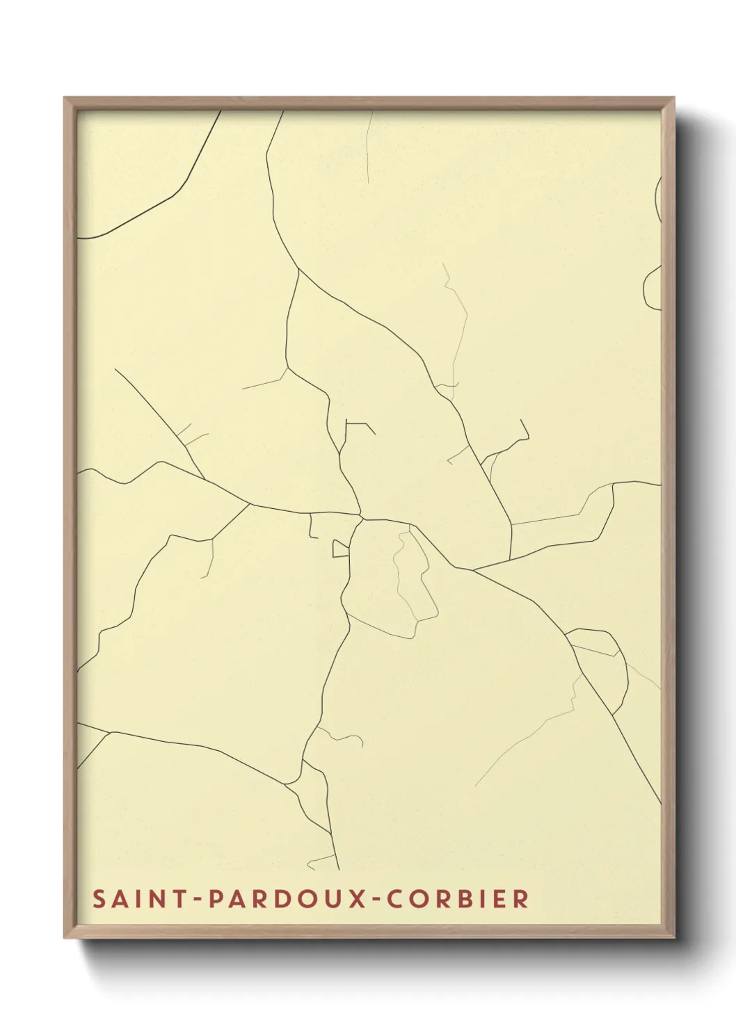 Une affiche de carte sur Saint-Pardoux-Corbier