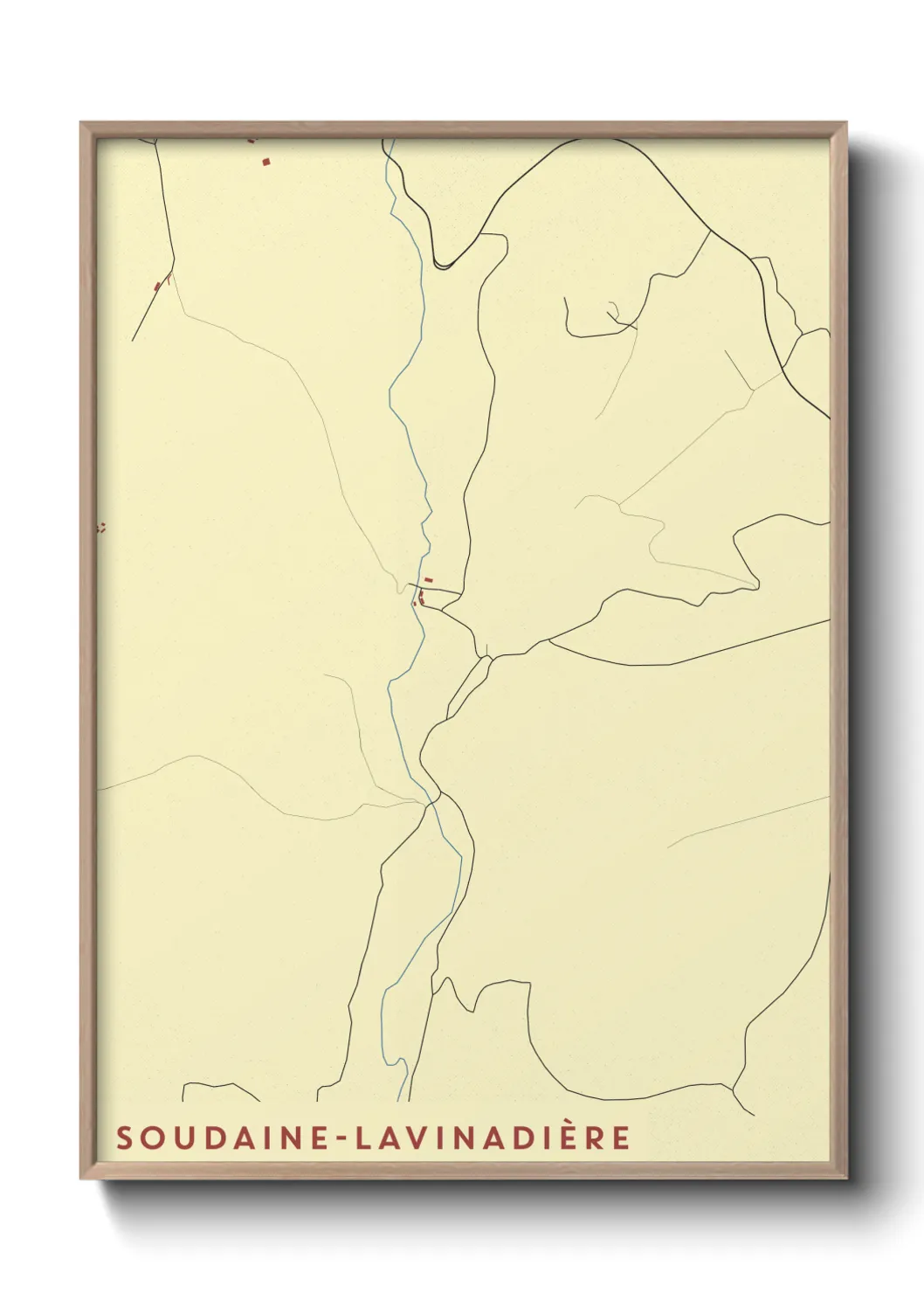 Une affiche de carte sur Soudaine-Lavinadière