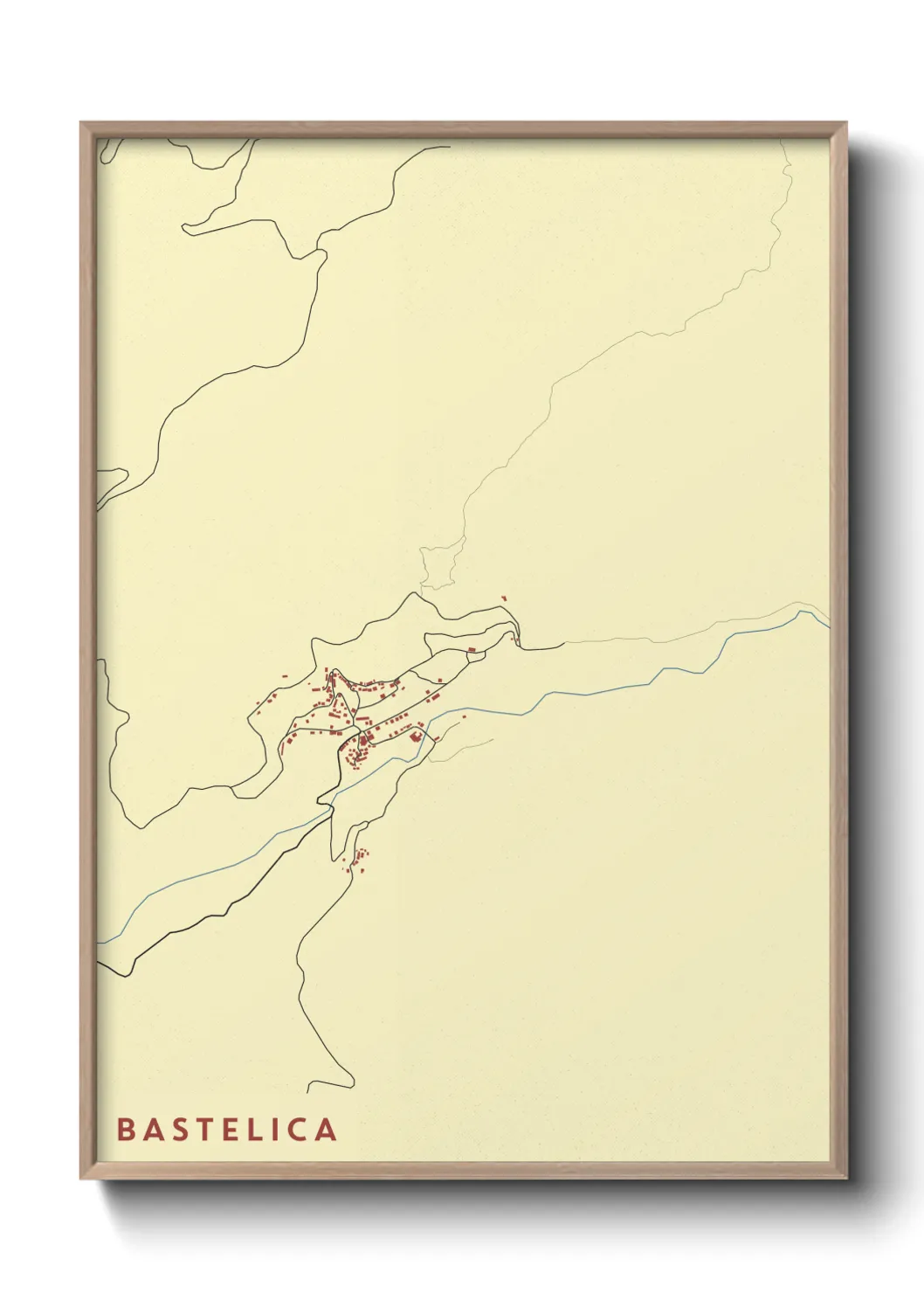 Une affiche de carte sur Bastelica