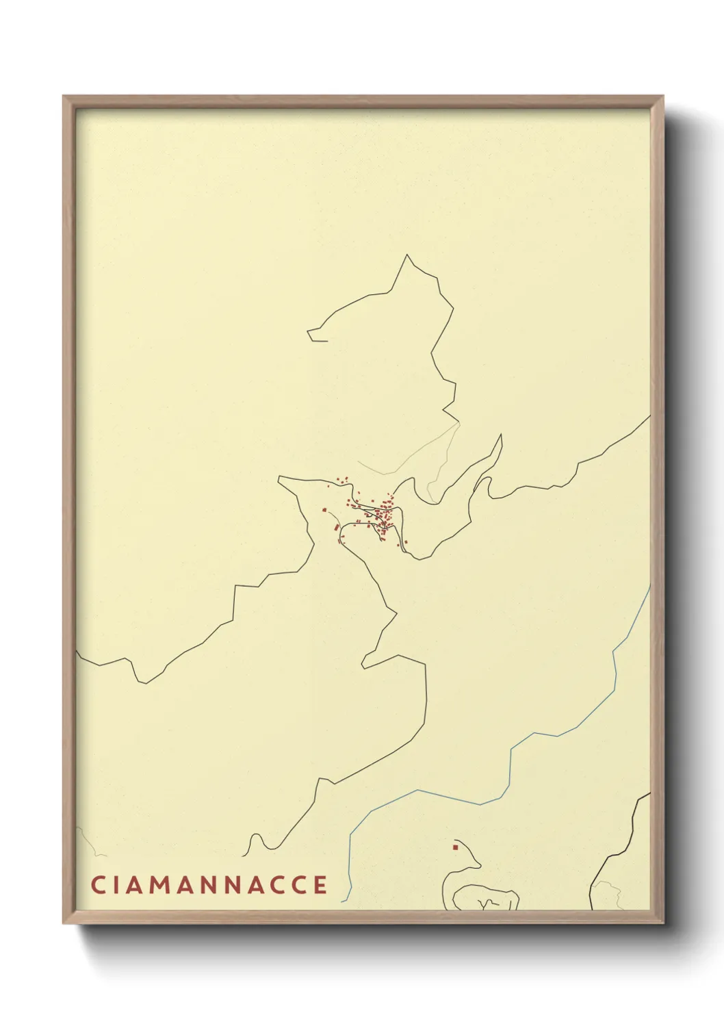 Une affiche de carte sur Ciamannacce