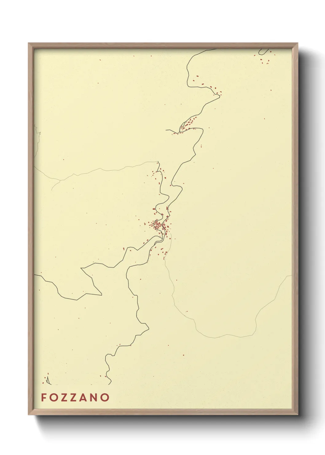 Une affiche de carte sur Fozzano