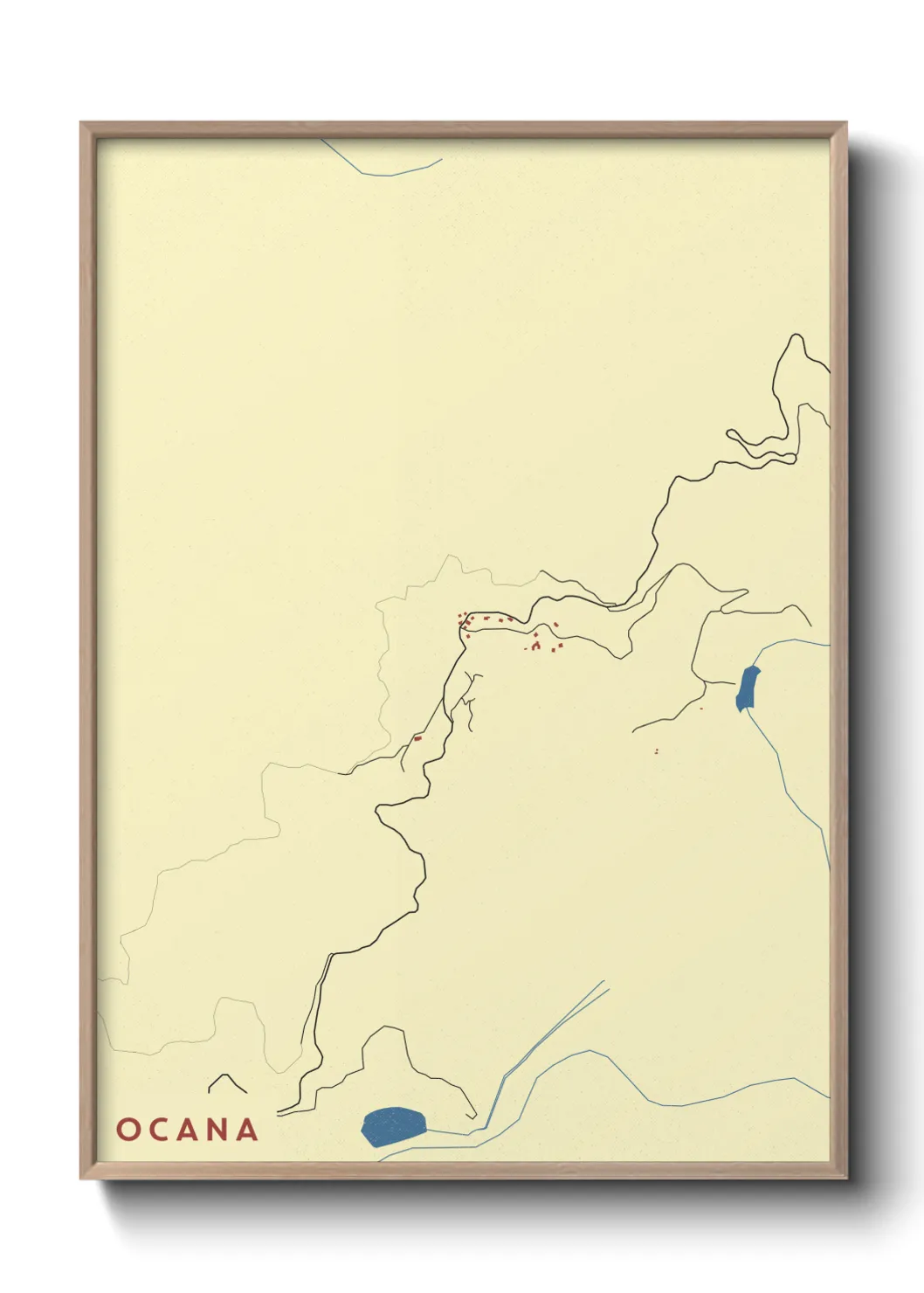 Une affiche de carte sur Ocana