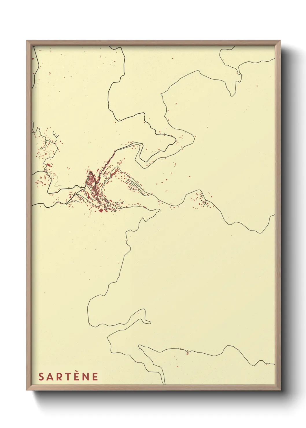 Une affiche de carte sur Sartène