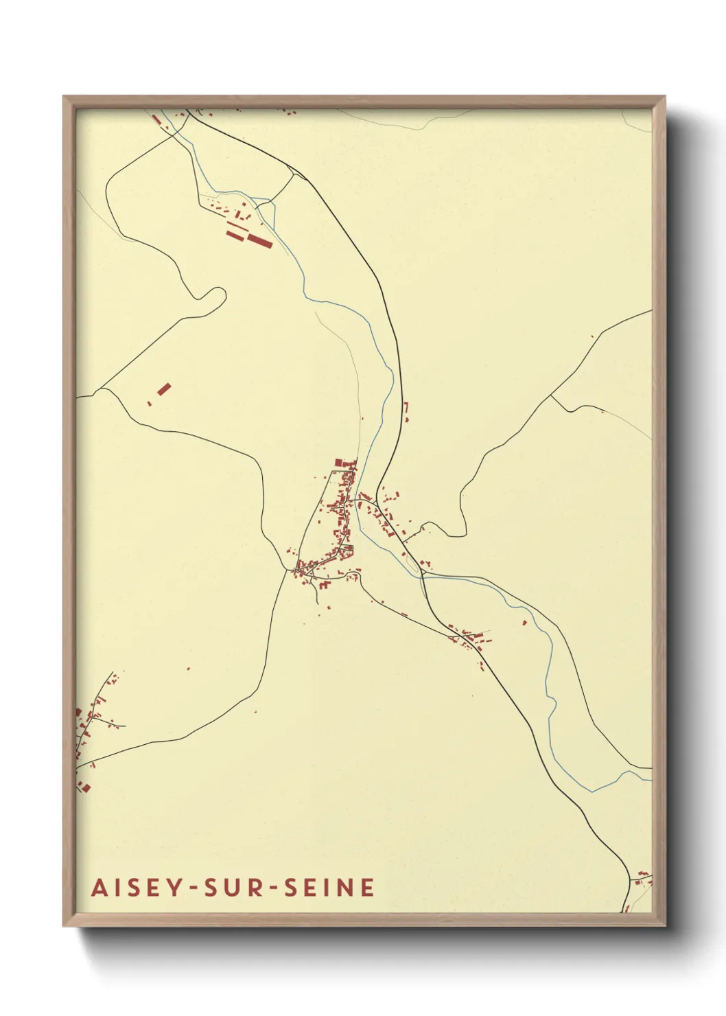 Un poster carteAisey-sur-Seine