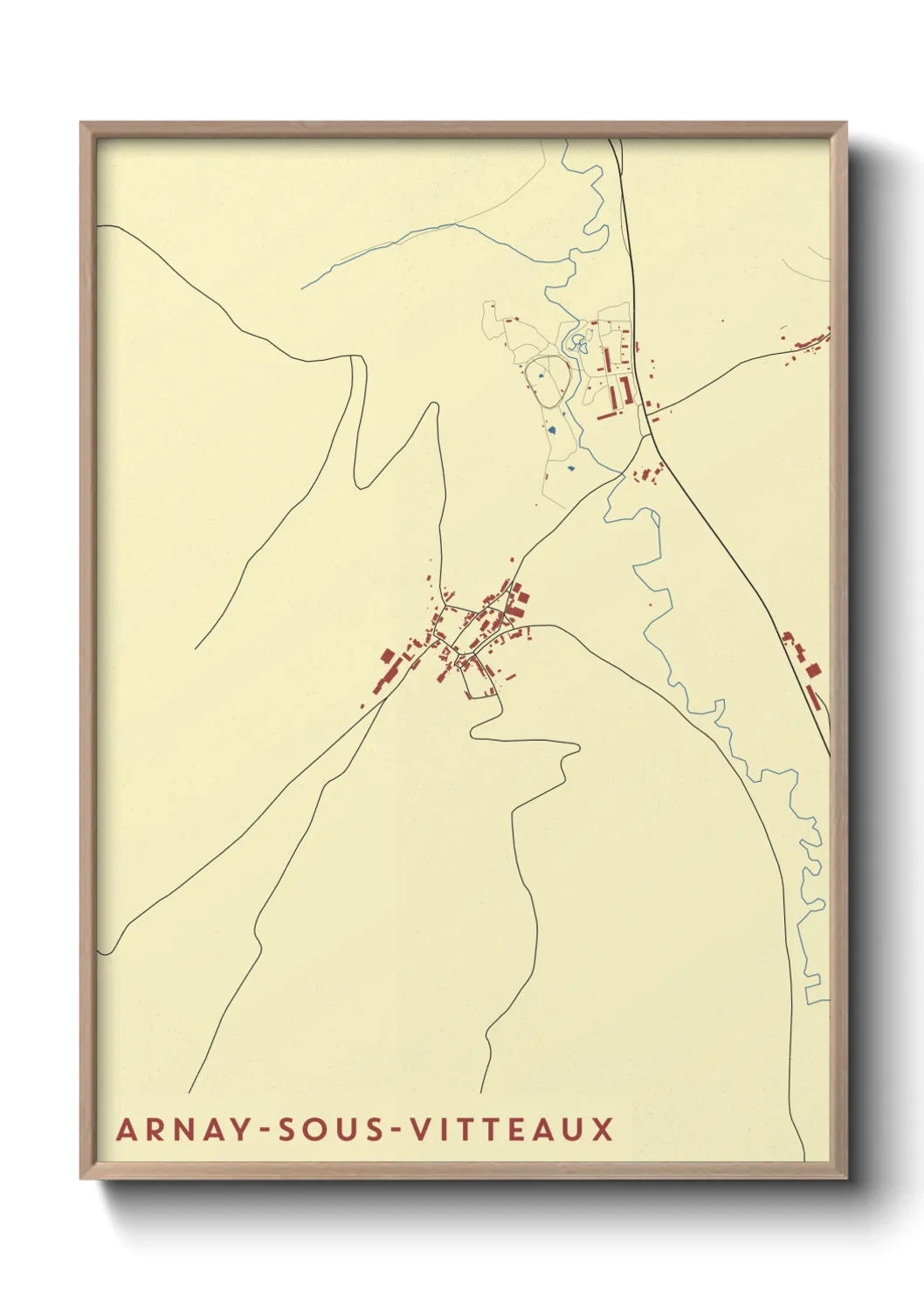 Une affiche de carte sur Arnay-sous-Vitteaux
