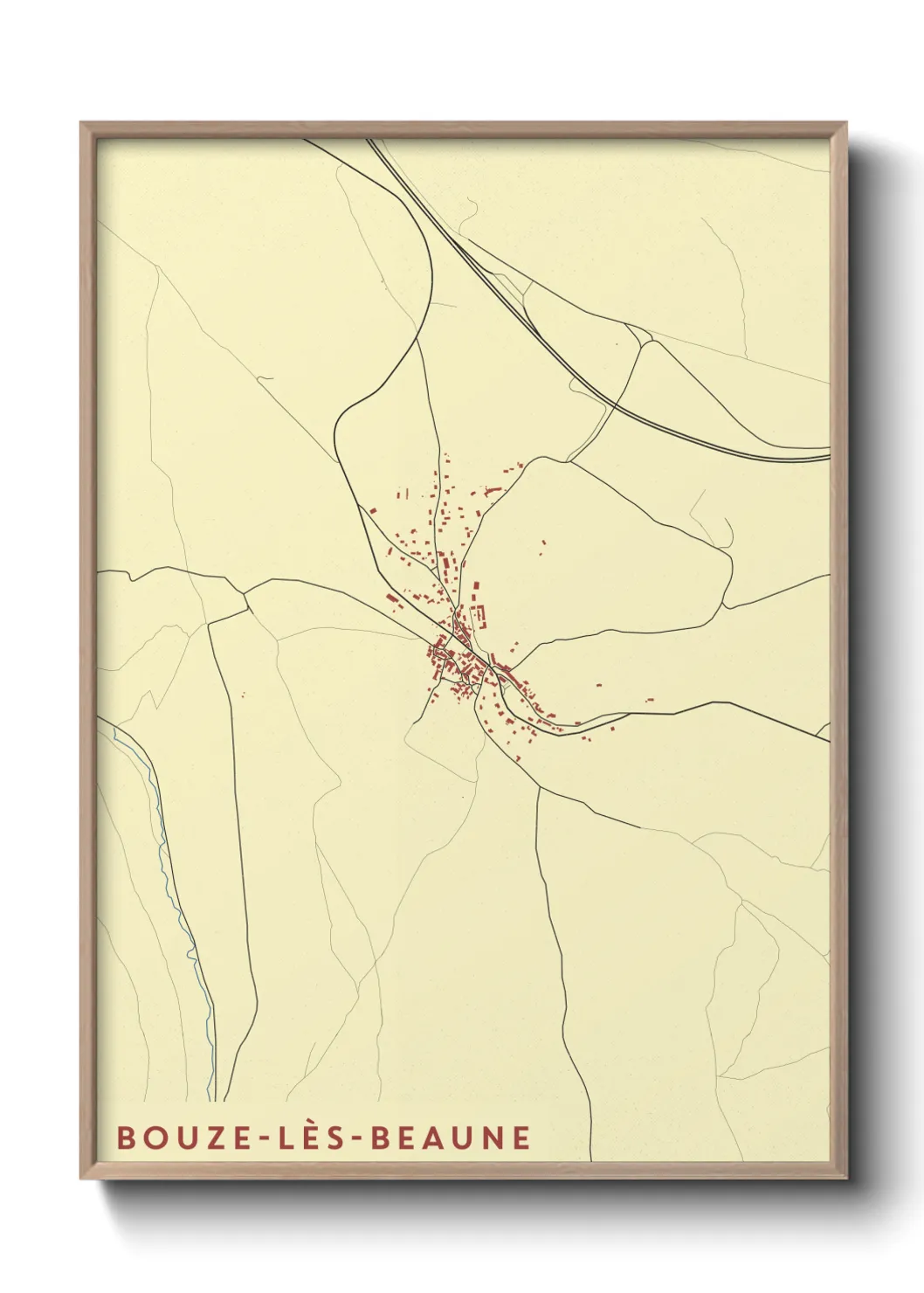 Un poster carteBouze-lès-Beaune