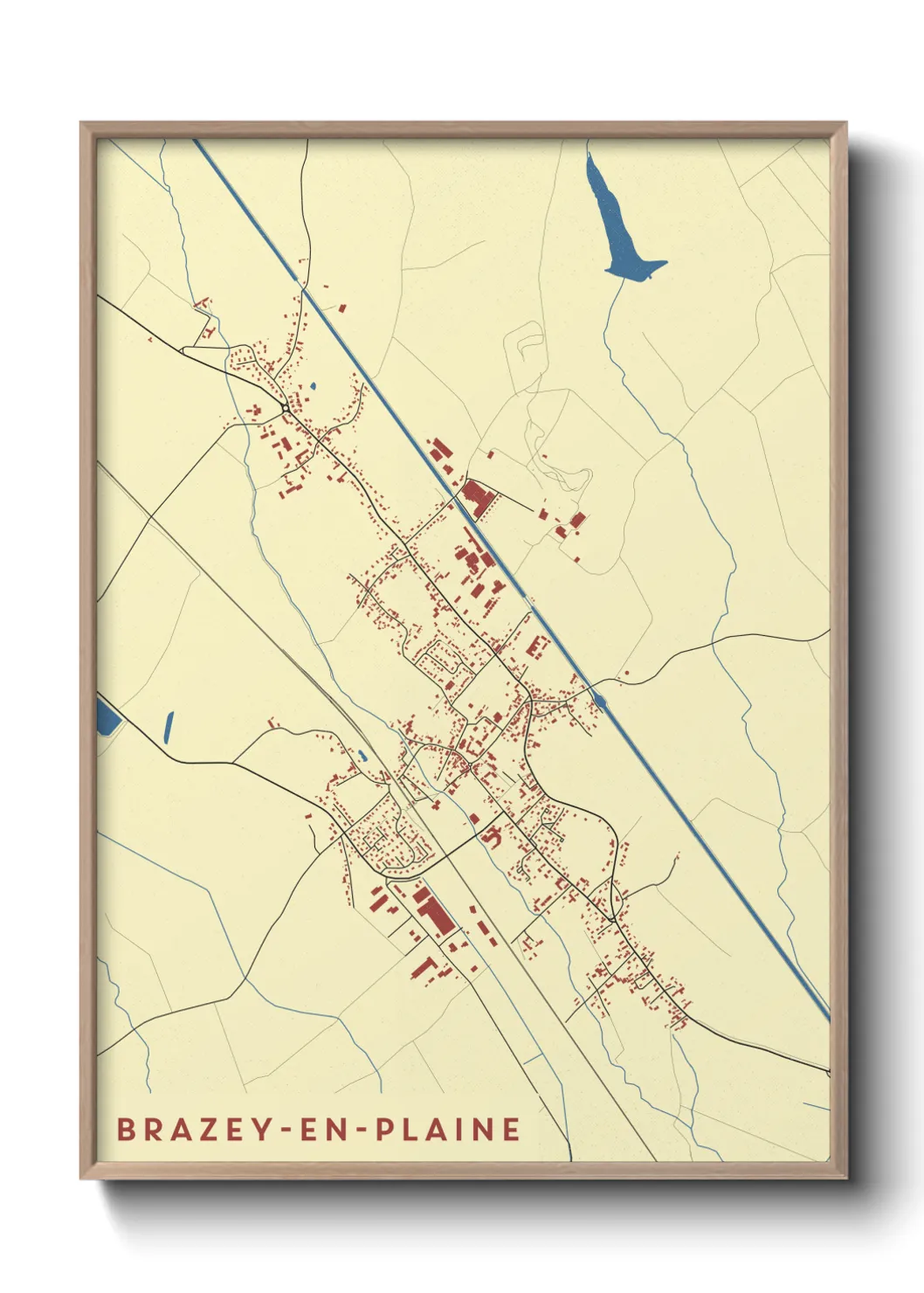 Un poster carteBrazey-en-Plaine