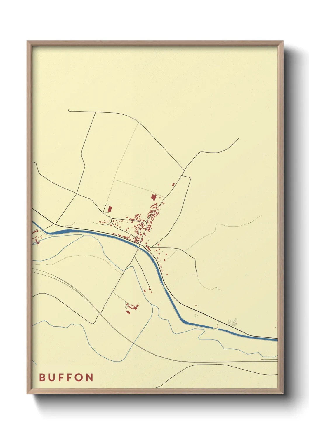 Une affiche de carte sur Buffon