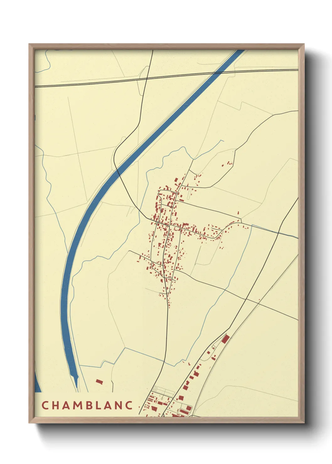 Une affiche de carte sur Chamblanc