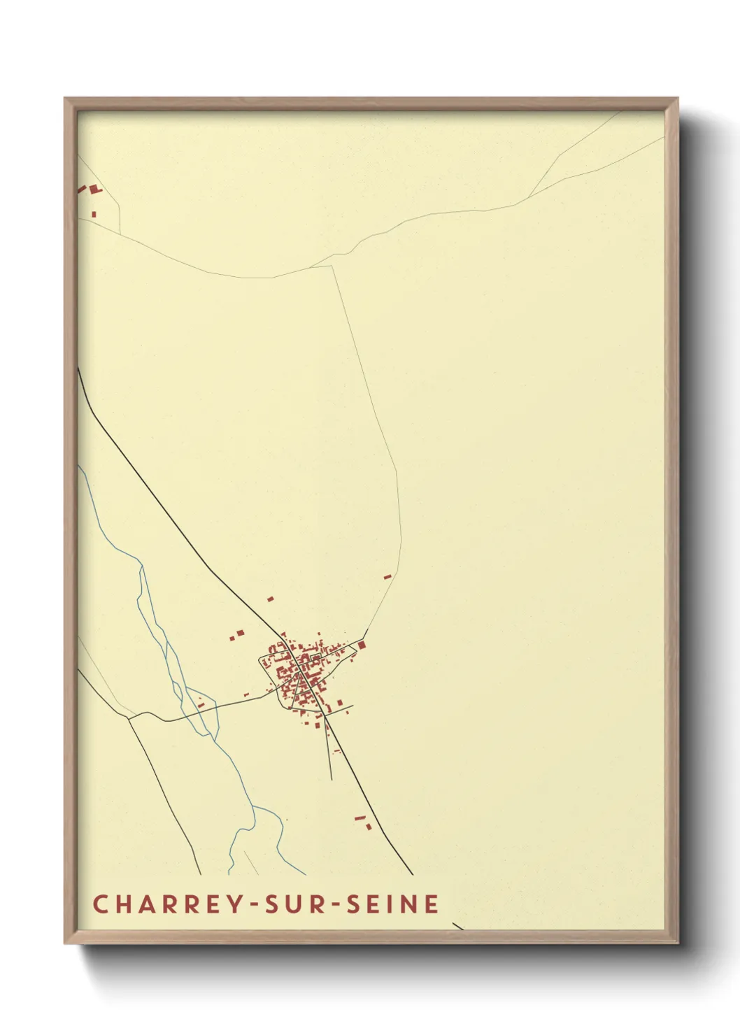 Une affiche de carte sur Charrey-sur-Seine