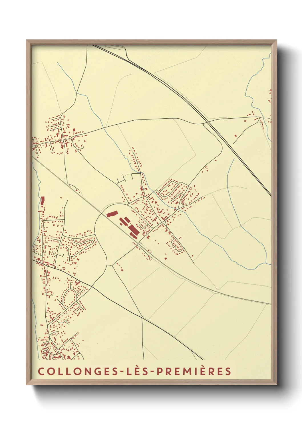 Une affiche de carte sur Collonges-lès-Premières