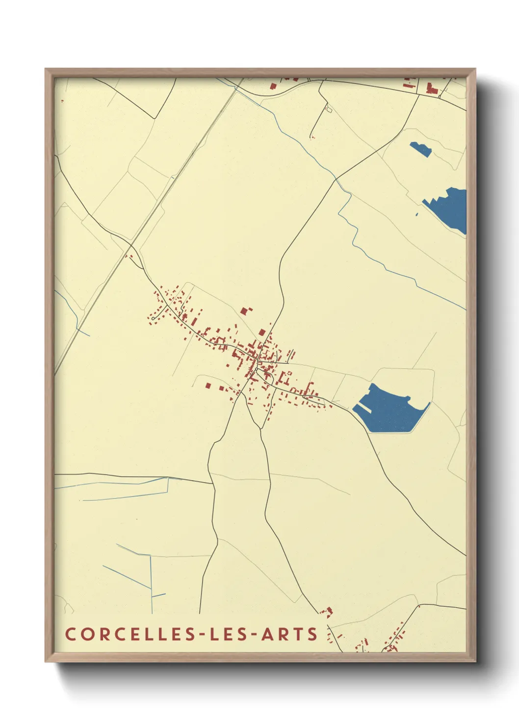 Un poster carteCorcelles-les-Arts