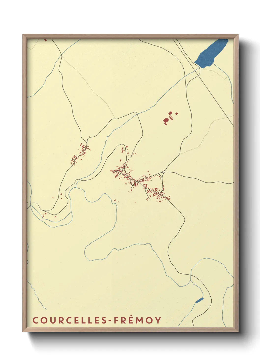 Un poster carteCourcelles-Frémoy